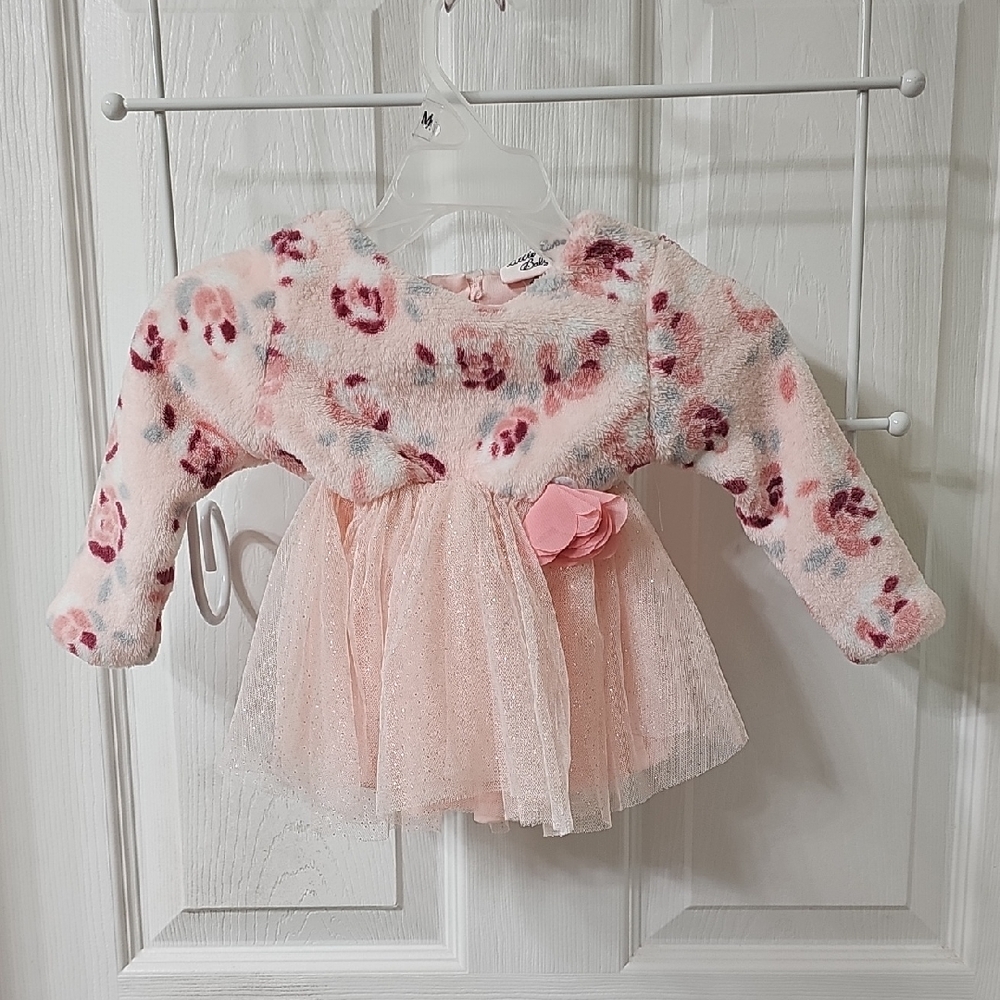 Little Lass Pink Floral Baby Dress